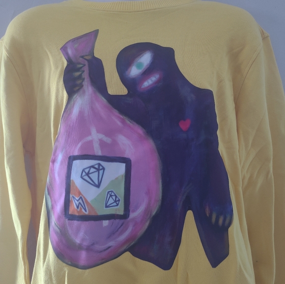 Men's Roku Studio yellow crewneck - Picture 3 of 5